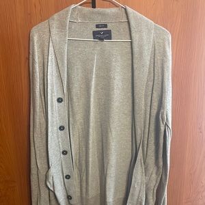 American Eagle Cardigan Prep Fit Gray Size S
